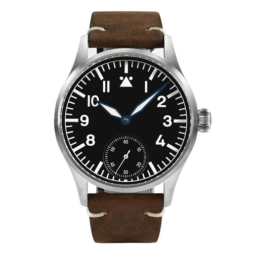 San Martin Men Pilot Watch Manial Wind Mechanical Wristwatch 100M Luminou ST3621