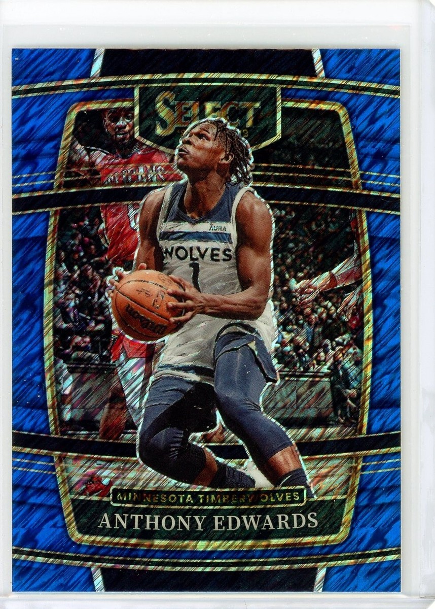 2021 Panini Select Anthony Edwards Blue Shimmer Prizm