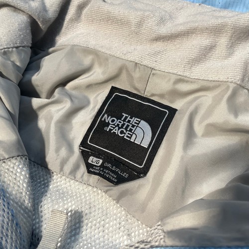 North Face Jacket Girls Large Blue Rain Coat HyVent Hood Zip Up Waterproof - Picture 6 of 11