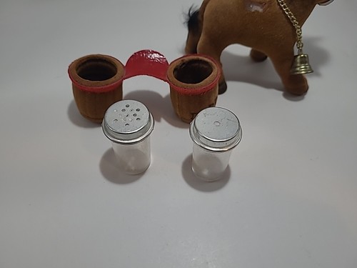 1960s Vintage Flocked Donkey Salt And Pepper Shaker - Picture 7 of 11