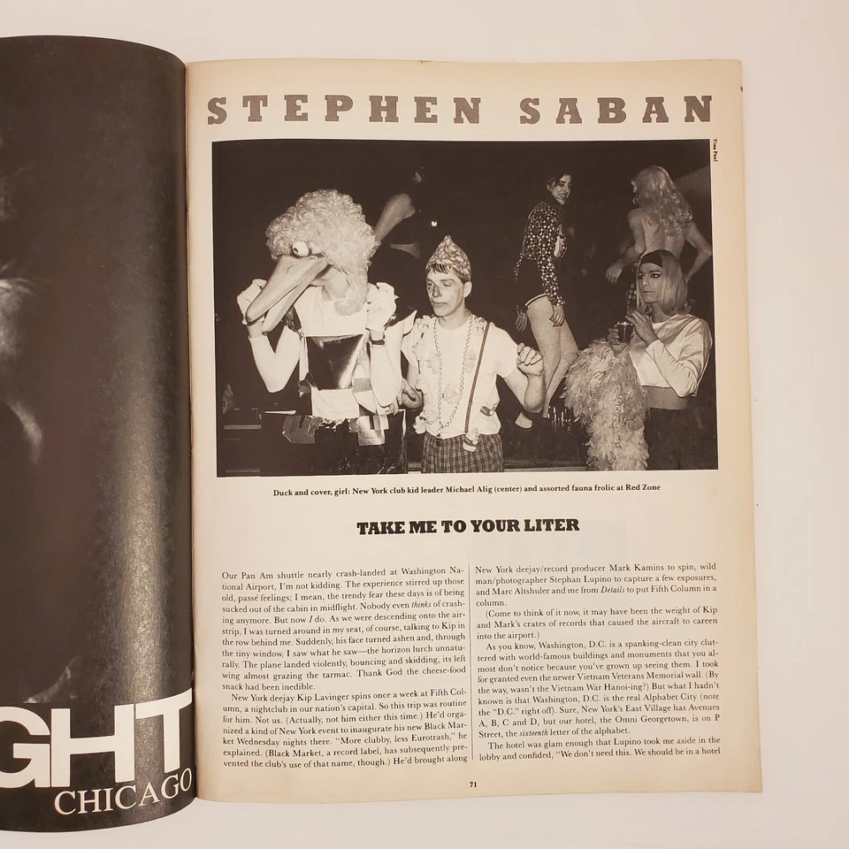 Details Magazine August 1989 NYC Nightlife Cher Michael Alig 1st Love Ball - Imagem 4 de 4