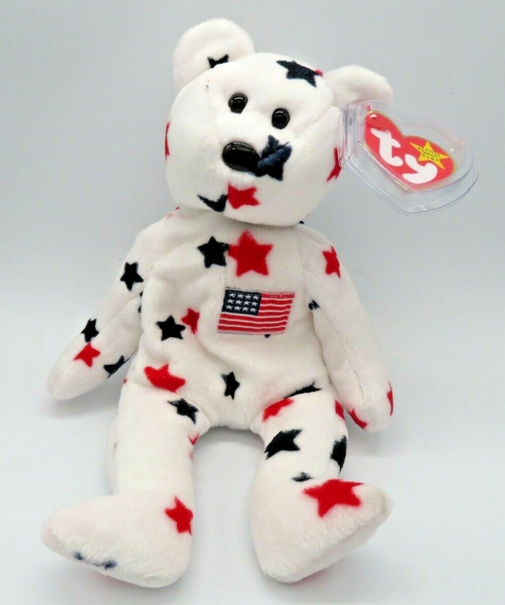 Ty Beanie Baby GLORY the Bear USA Patriotic America Stars