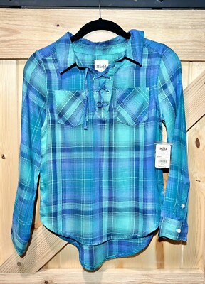 Mudd Girls Super Soft Long Sleeve Plaid Shirts NWT & NWOT Size 10