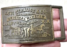Vintage Levi Strauss And Co. BELT BUCKLE Original Made In USA Jeans
