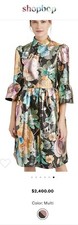 NWT Marc Jacobs Runway Metallic Floral Flared Sleeve Multi 00 $2,400+