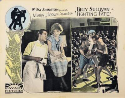 Fighting Fate Us Lobby Card Billy Sullivan Nancy Deaver 1925 Old Movie Photo