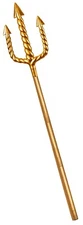 56" Gold Neptune Trident Triton Greek Roman God Weapon Prop Poseidon Costume