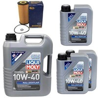 MotoröL Set Leichtlauf 10W-40 Liqui Moly 8 Liter + ÖLfilter FüR Hyundai Ix35 Kia