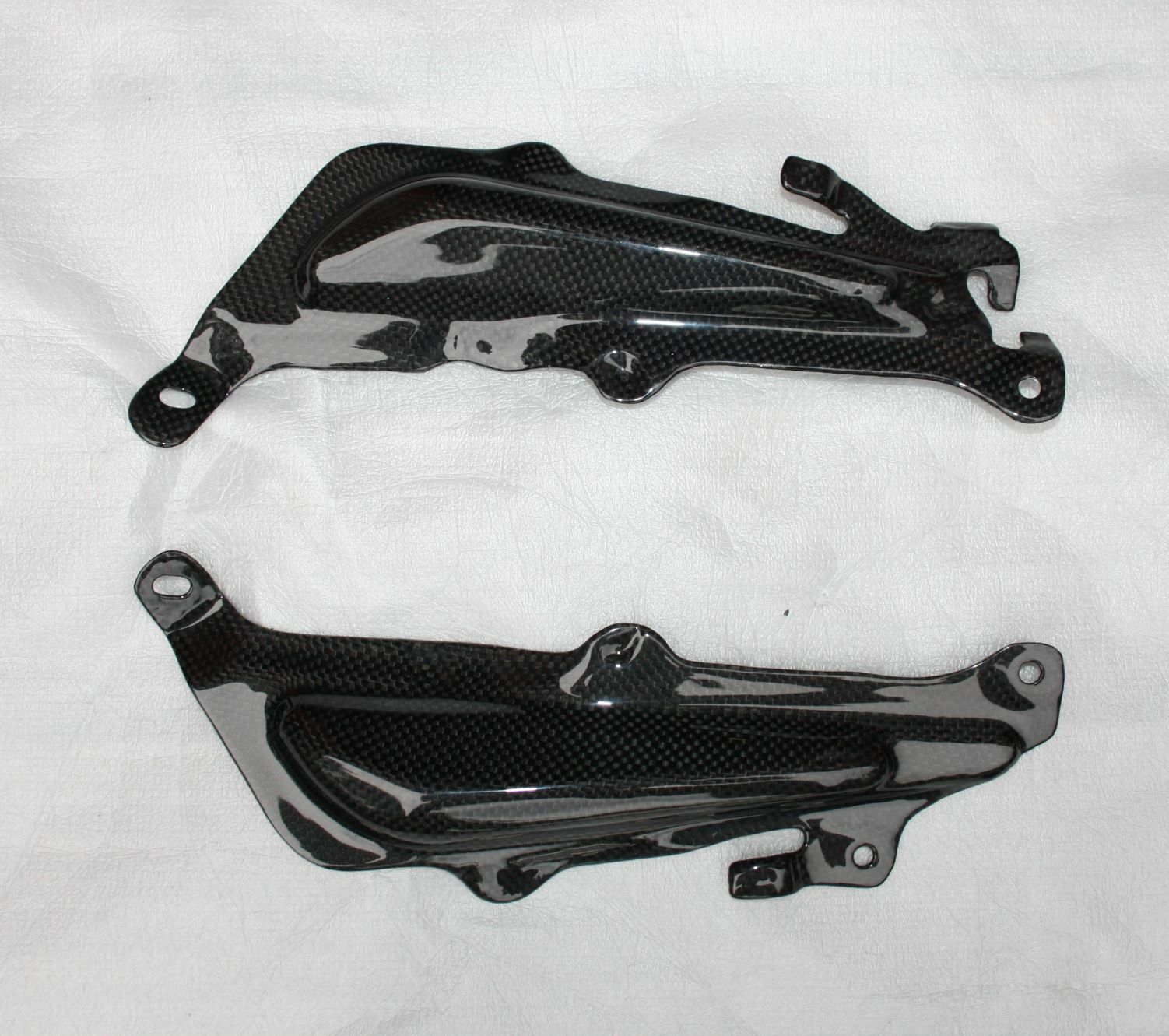 Caches milieu cadre Triumph Speed Triple RS 2017 carbone PLA habillage moto