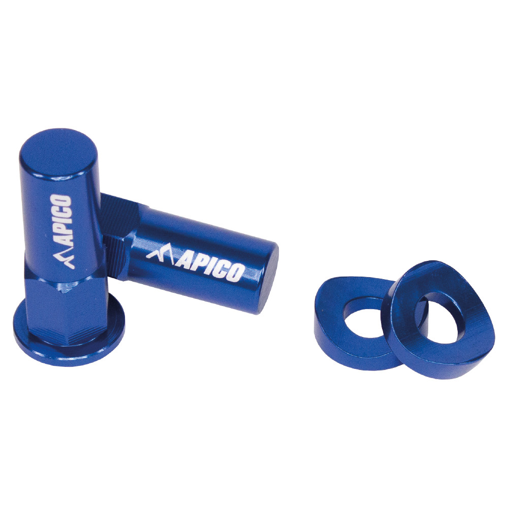 Apico Rim Lock Nut & Washer set Blue