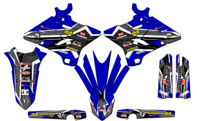 2002-2004 fits POLISPORT RESTYLE YZ 125 PODIUM Blue Senge Graphics Kit