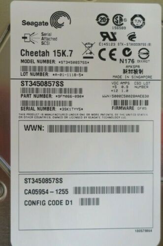Fujitsu Eternus 450GB 15K.7 6Gb/s SAS 3.5'' S1 S2 HDD CA07237-E042 CA05954-1255 - Picture 4 of 5