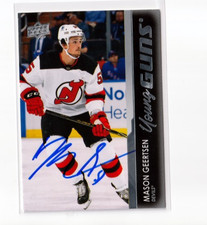MASON GEERTSEN autographed '21/22 NJ NEW JERSEY DEVILS 