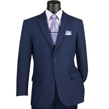 Classic men suit with 2 button  42R Navy Blue