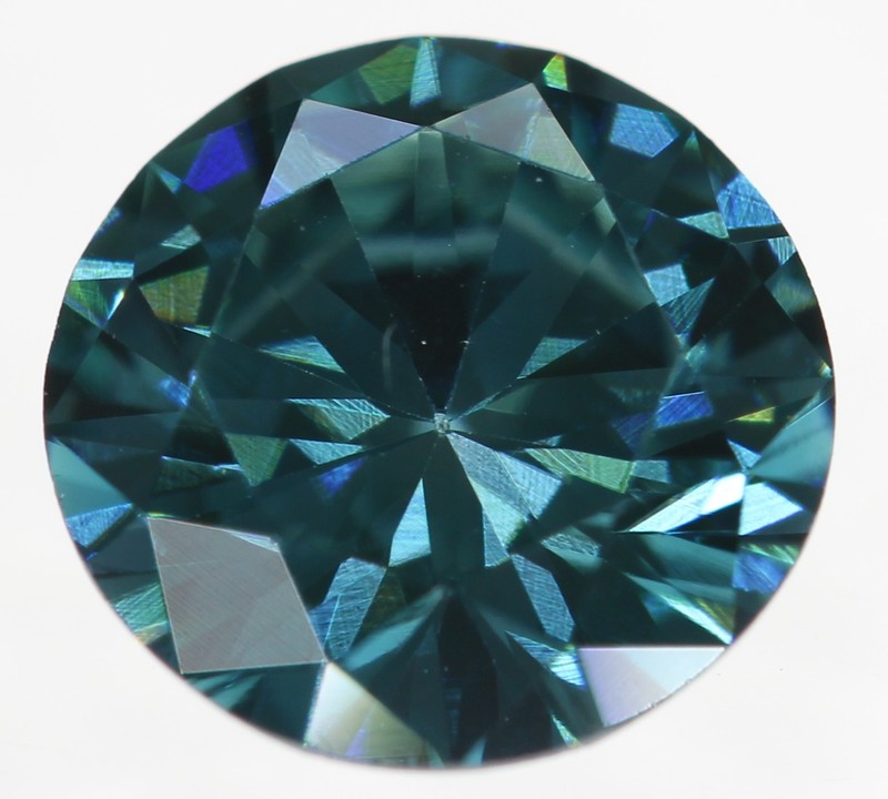 0.18 Carat Vivid Blue SI2 Round Brilliant Natural Enhanced MINED Diamond 3.75mm
