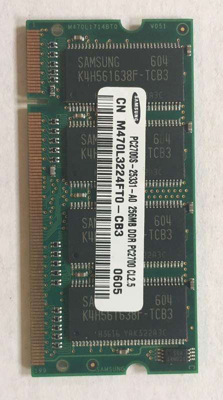 Samsung PC 2700S - 25331-A0 256 MB DDR PC 2700 CL2.5 RAM - $1 - PLEASE READ DESC
