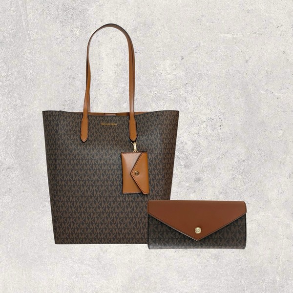 Michael Kors MK Tasche Shopper Portemonnaie Jet Set Travel LG Vincent Braun NEU-image