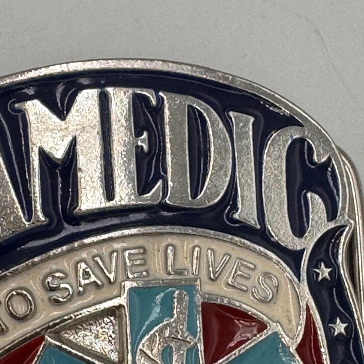 Vintage Paramedic Belt Buckle Star of Life A System to Save Lives Made in USA View 3