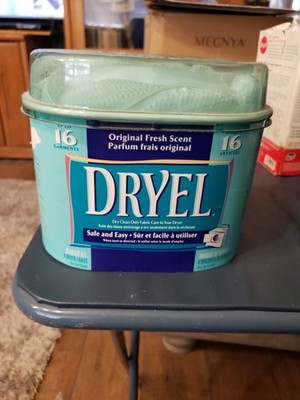 Vintage DRYEL Dry Clean Fabric Care Original Teal Canister 2002, New