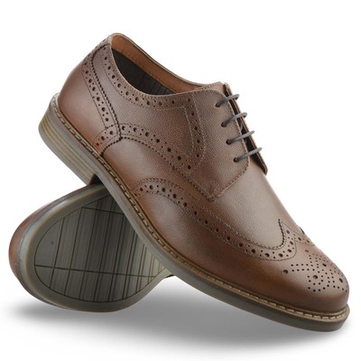Herren Brogues Leder Weich Smart Leger Schnürschuhe Gehen Arbeit Büro Schuhe Größe