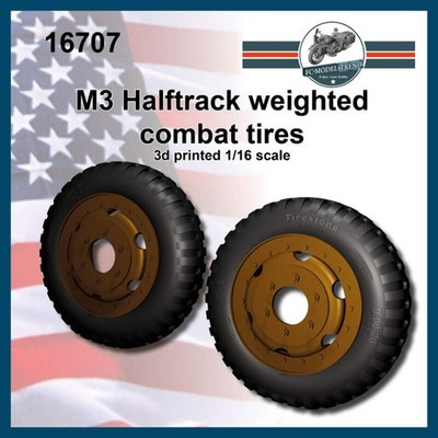 FC Model Trend 16707 1/16 M3 Halftrack, Weighted Combat Tires