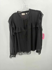 Pre-Owned Wilfred Black Size Medium Long Sleeve Blouse