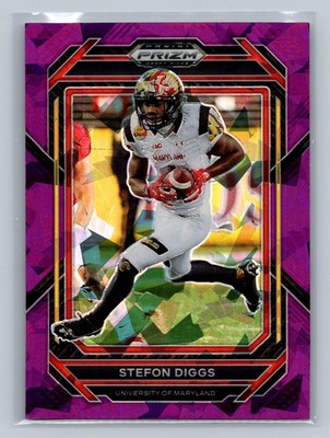 2023 Panini Prizm Draft Picks Stefon Diggs Prizms Purple Ice #/149 #88