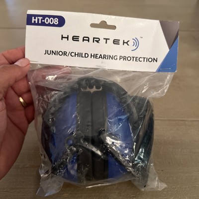 HEARTEK Junior/Child Hearing Protection Blue & Black HT-008 W/soft carrying bag