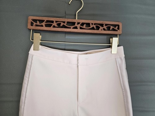 Bailey 44 Pants White Womens Size 2 Made in USA Satin Strip