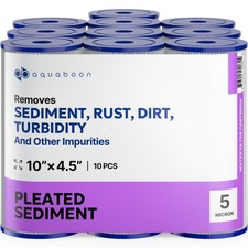 10PK of Big Blue 5 m Pleated Washable Sediment Water Filter 10"x4.5" by Aquaboon