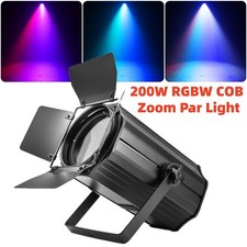 200W RGBW Zoom COB LED Par Light Stage Lighting DMX Spotlight Audience Blinder