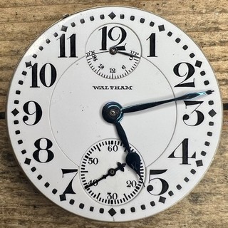 16s Waltham Pocket Watch Movement Vanguard Wind Indicator 23 Jewels Adj 6 Pos