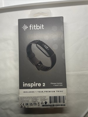 Fitbit Inspire 2 Activity Tracker - Black, two size bands, 1 year Premium trial