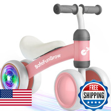 Colorful Lighting Baby Balance Bike Toys for 1 Year Old Girl Gifts, Balance Bike