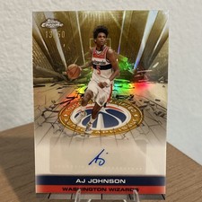 Topps 2025-26 Chrome Autograph Issue Gold Refractor /50 AJ Johnson TAU-AJJ