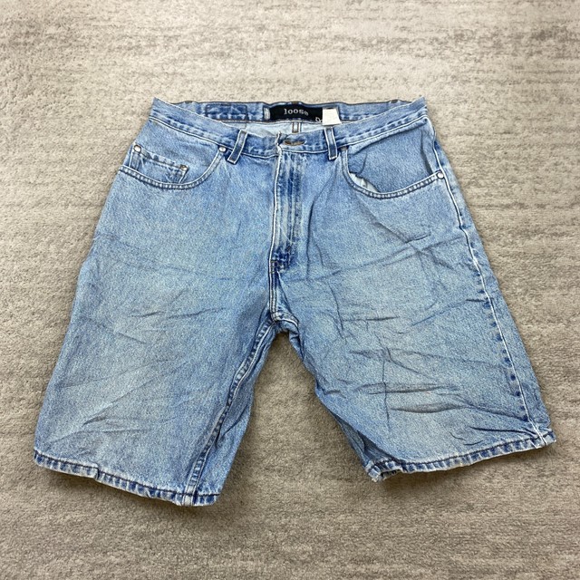 VTG Levis Silvertab Loose Shorts Men 33 Blue Jean Denim Y2K Skater Rap Baggy 90s