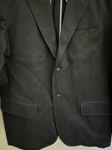 Vintage LL Bean Cotton Canvas Men’s Blazer Blue 46 Preppy College - Picture 3 of 9