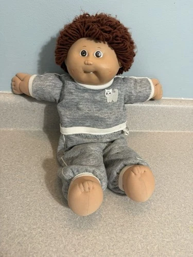 New Listing1986 Cabbage Patch Kid Boy Doll, Auburn Brown Hair, Brown Eyes, 17” CPK Outfit