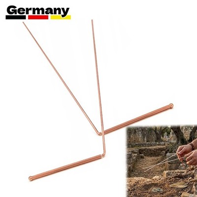 2tlg High Quality Copper Metal Detector Rod for Water Treasure Finding DE