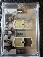 2007-08 Ultimate Duos Jerseys UJ2-ME - Mario Lemieux/Evgeni Malkin - SSP /50