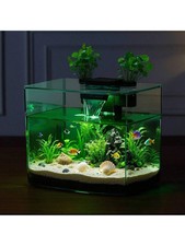 Fish Tank Aquarium 3.5 Gallon Arch Ultra-Clear Smart Adjustable