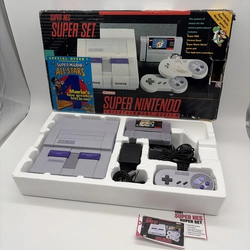 Collectors Dream! Tested! Mint Super Nintendo Entertainment System Super Set - product listing photo