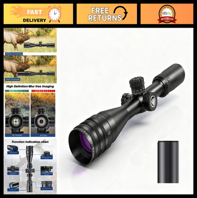 4-16x44 Rifle Scope SFP, RGB Illuminated Reticle, Adjustable Parallax & Locking