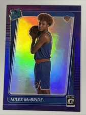 2021/22 Optic Purple Prizm Rated Rookie Miles McBride Card #174