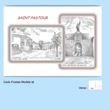 CP M 47156-278 POSTCARD 2 DRAWINGS 47 SAINT PASTOUR