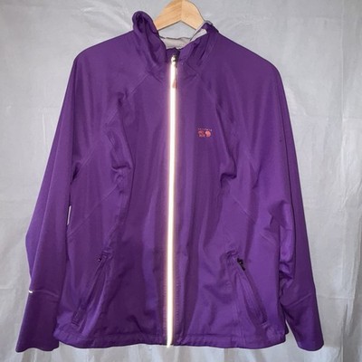 Mountain Hardwear Dry.Q Active Womens Jacket XL Purple Rain Soft Shell Gorpcore