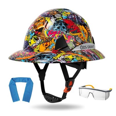 DS-SMAAT Full Brim Hard Hat Vented Cascos De Free size, Multicolor 