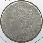 US Mint 1887 S Morgan 90% Silver Dollar $1 Coin AU NICE!!! NO RESERVE!!!