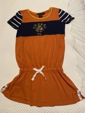 RALPH LAUREN GIRLS DRESS SIZE 6 ORANGE AND NAVY