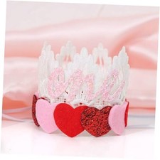 Valentine's Day 1st Birthday Crown - Our Little Sweetheart White Lace Crown,